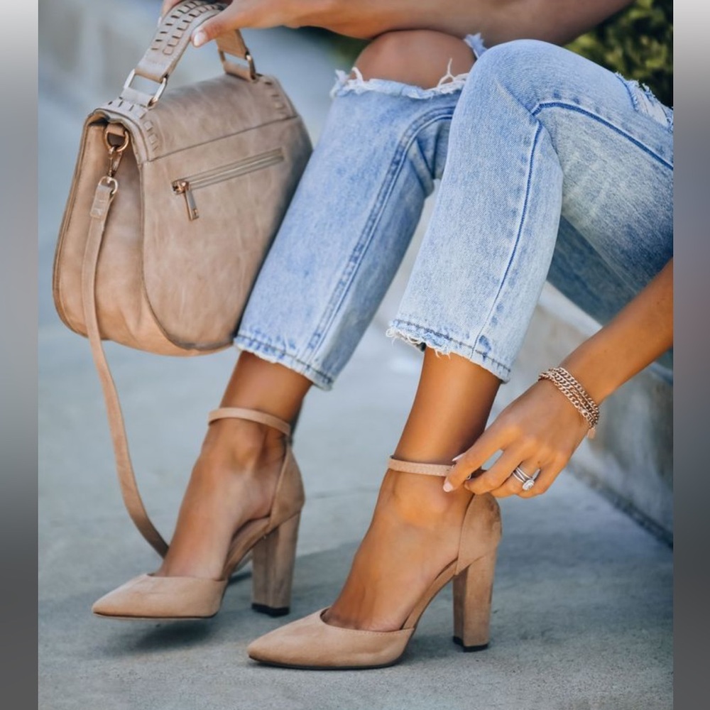 Vici Tan Block Heel Pumps